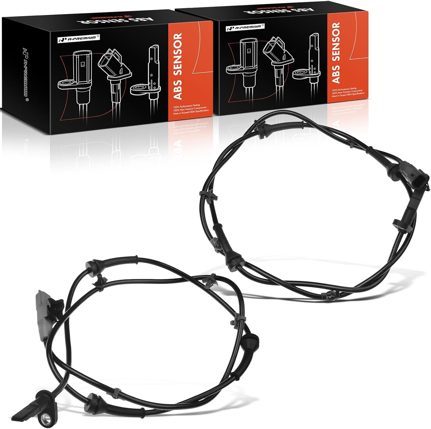 A-Premium ABS Wheel Speed Sensor Compatible with Nissan Models - Altima 2007-2012, Maxima 2009-2014 - Rear Driver and Passenger Side, 2-PC Set, Replace# 47901-ZX70A, 47900-9N00A