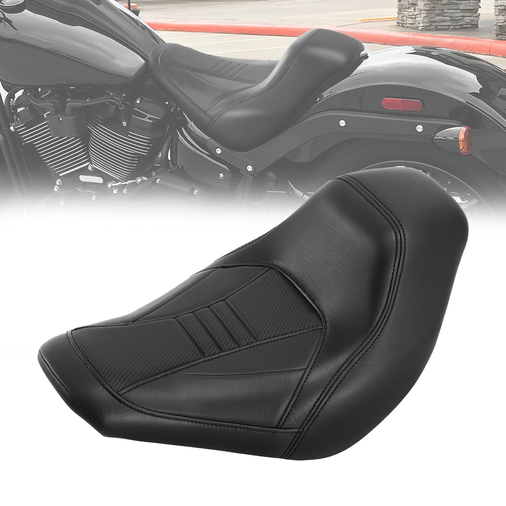 Amazon.com: C.C. RIDER Motorcycle Solo Driver Seat Fit For Harley