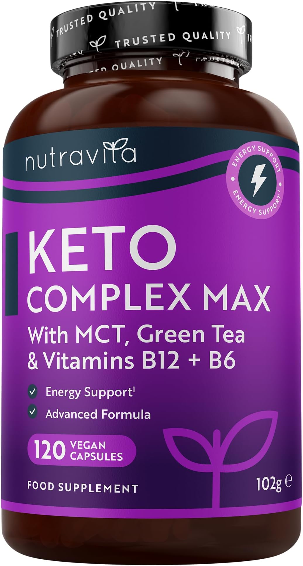 Nutravita Keto Complete Diet Pills – 2 Month Supply – Max Strength 1788mg Complex for Men & Women - MCT Oil, Green Tea, Vitamins & Minerals – Contribute to Fatty Acid & Carb Metabolism