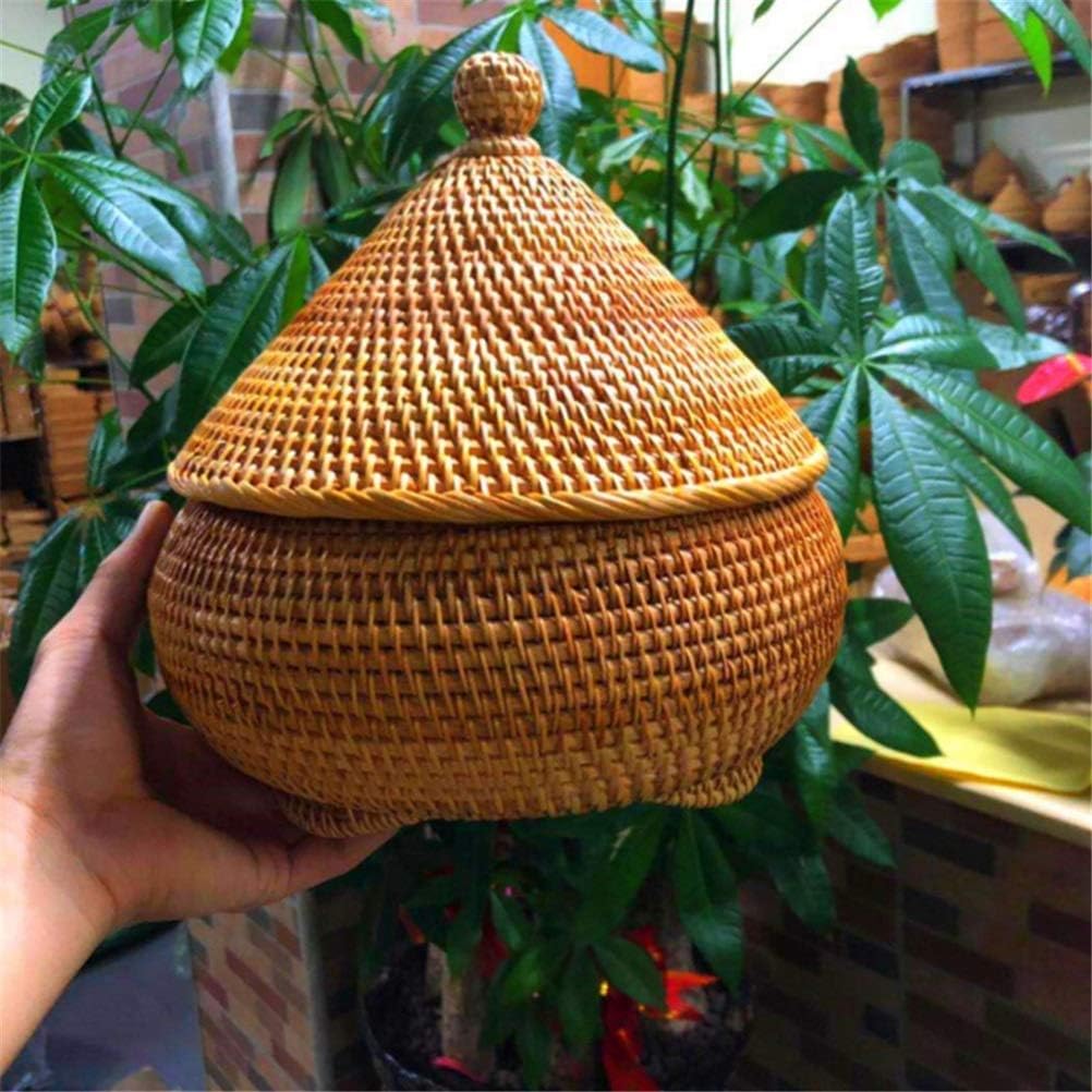 Autumn Rattan Storage Box Snack Candy Storage Basket Tea Caddy Refreshment Box Tea Set Accessories