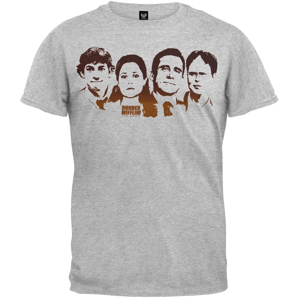 The Office - Dunder Rushmore T-Shirt Grey