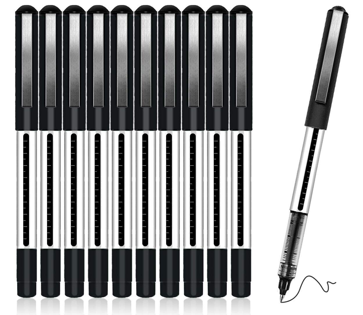Worlisasa Penne nere Inchiostro gel 0,5 mm Penna a sfera 45 count con