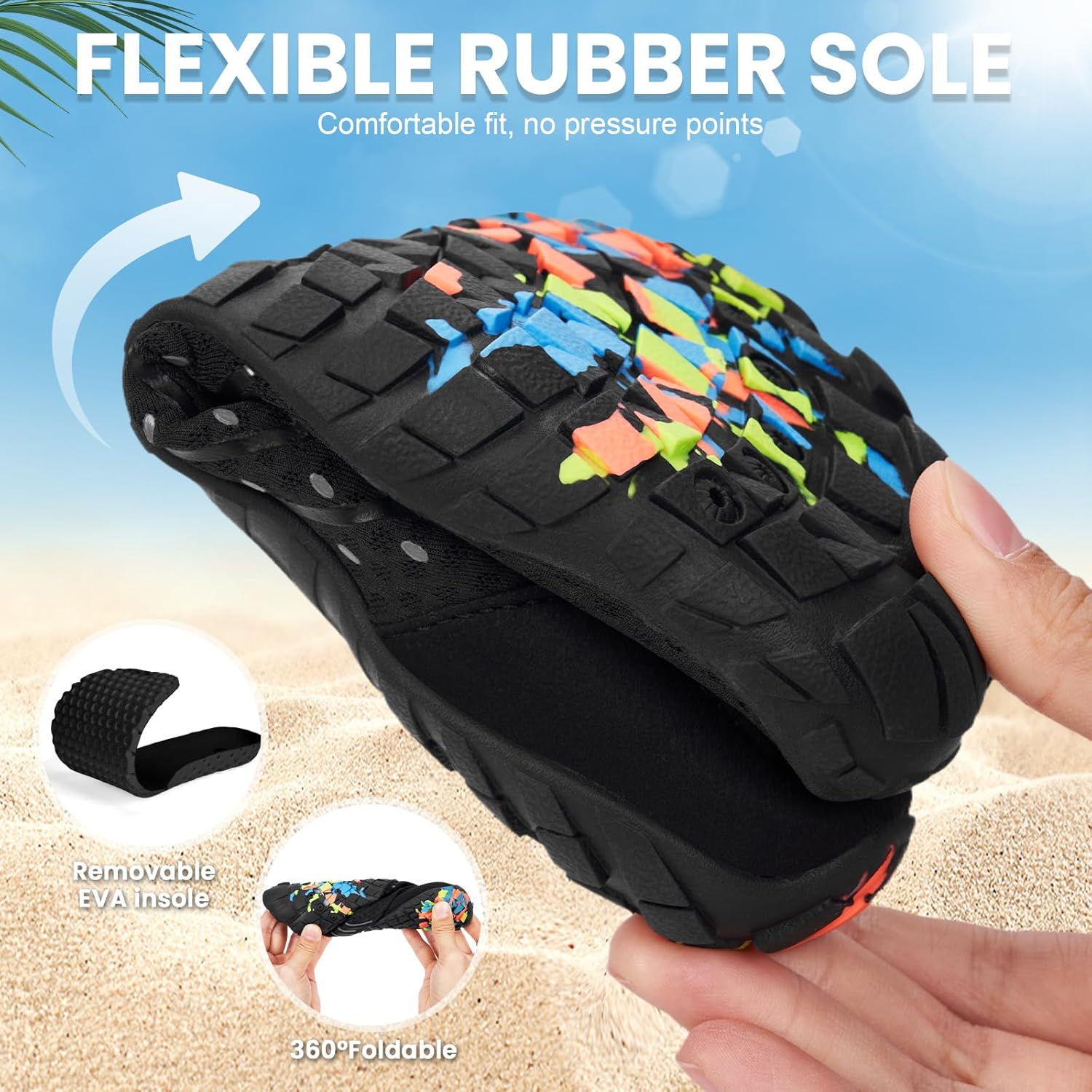 Hike Barefoot Shoes Women Men Footwear Wide Toe Quick-Dry Pro Barefoot Beach Swim Minimalist Grounding Shoes Breathable Non-Slip Grounded Footwear for Walking Kayaking Hiking Surfing - Image 6