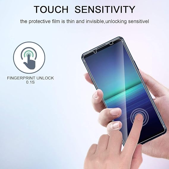 QULLOO Compatible with Sony Xperia 5 II Screen Protector + Camera Lents Protector [3 Pack + 3 Pack ], HD Clear Anti-scratch Anti-Fingerprint Bubble Free Tempered Glass Film (Easy Install)