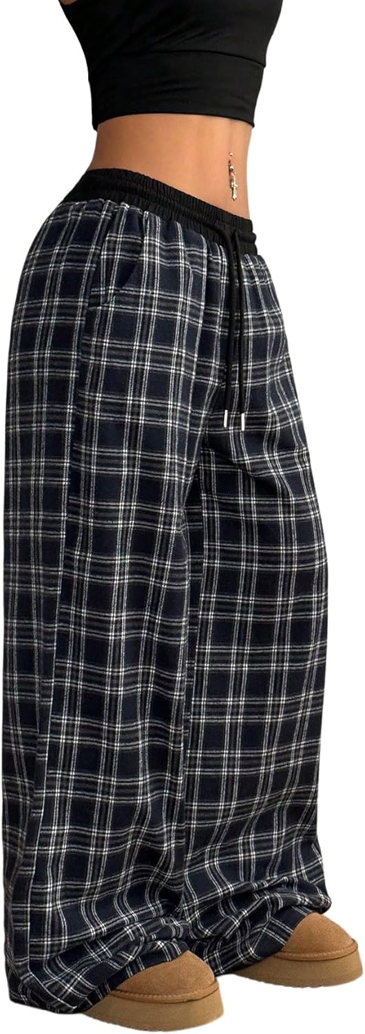 GORGLITTER Damesbroek, brede pijpen, casual