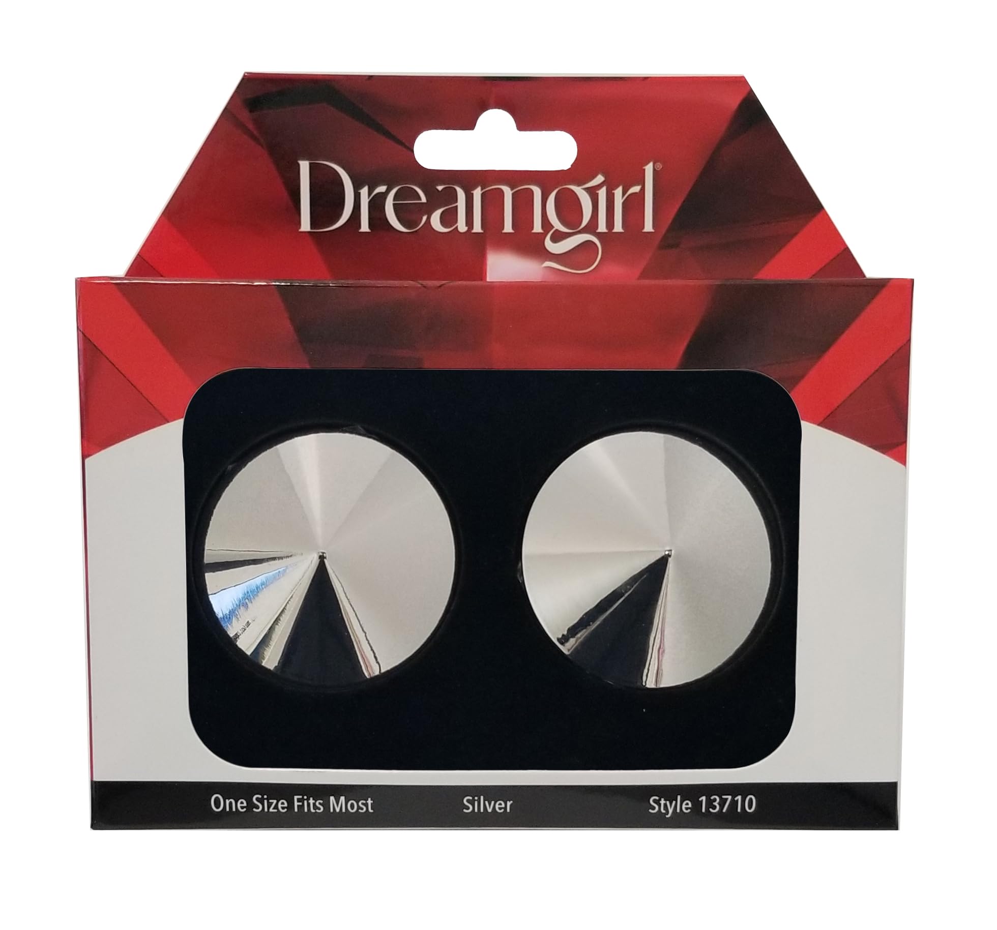 Dreamgirl Cache-tétons en métal argenté