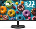 Philips Nouveau Moniteur Sans Cadre 24 po Full HD (1920 x 1080) 100Hz, VESA, HDMI x1, Port VGA x1, Confort Oculaire, Garantie de Remplacement de 4 Ans, 241V8LB, Noir