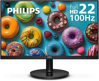 Philips 221V8LB 22" Full HD 100Hz VA Monitor - Adaptive Sync, LowBlue Mode, VESA Mount, 4-Year Warranty
