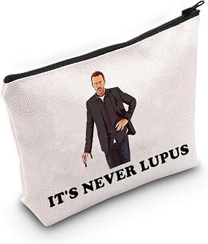 WZMPA Doctor Gregory Cosmetic Bag Gregory Fans Gift Its Never Lupus Zipper Pouch Bag For TV Series Fans Its Never Lupus