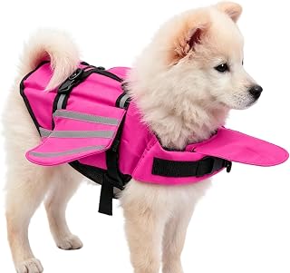 Dog Life Vest - Reflective Angel Wing Swimming Float Jacket With Chin Rest | Features Vibrant Wings, A Supportive Front Chin Rest, And High-buoyancy Foam To Keep Your Dog Floating Safely