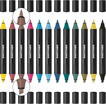 malowさま専用　2ほん Amazon | Sketcher ツインチップ モロトウマーカーセット 12個
