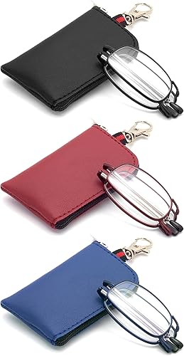 Miniatura 8 de Gafas de lectura plegables, llavero para lectores de bolsas, compactos, fáciles de transportar