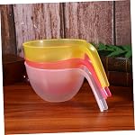 MERRYHAPY 3pcs Plastic Mixing Bowls with Handles Safe for Microwave Use Kitchen Salad Snack Serving Bowls