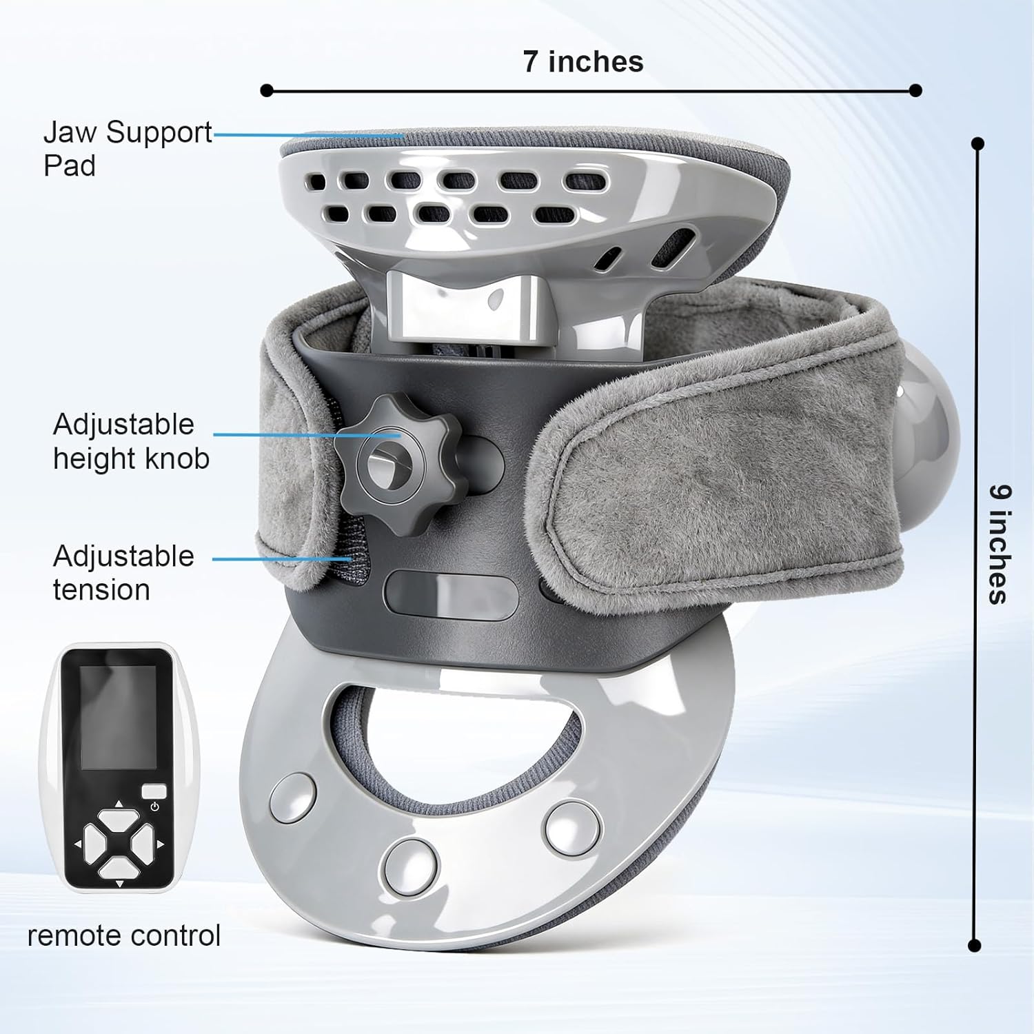 Cervical Neck Traction Device, Adjustable Neck Stretcher with Heating for Neck Pain Relief and Relaxation,Neck Brace for Home Office Outdoor Use