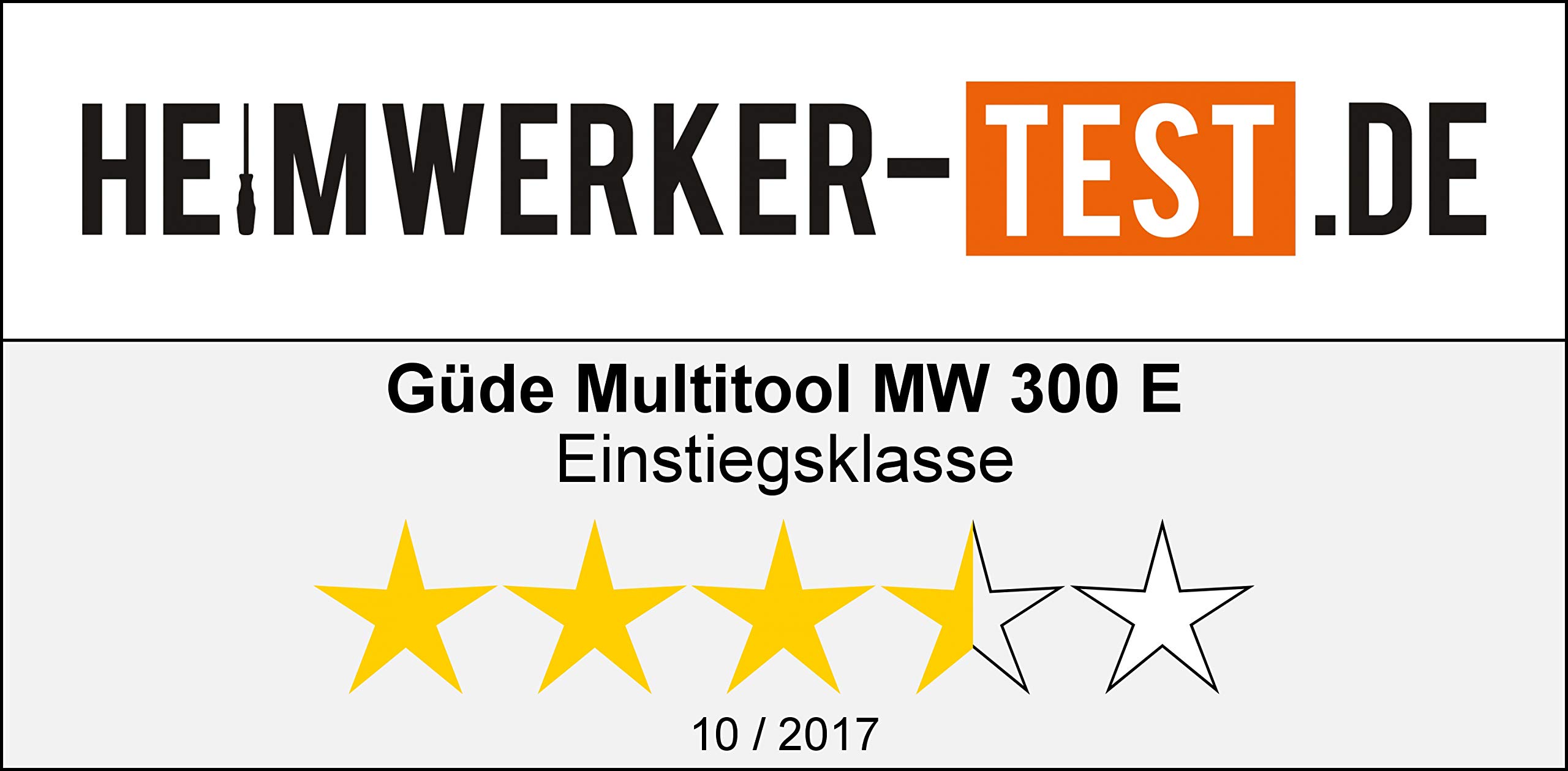 Güde 58148 MW 300 E - Multiherramienta (230 V, mango adicional con bloqueo, sierra, corte, lijado, cubo)