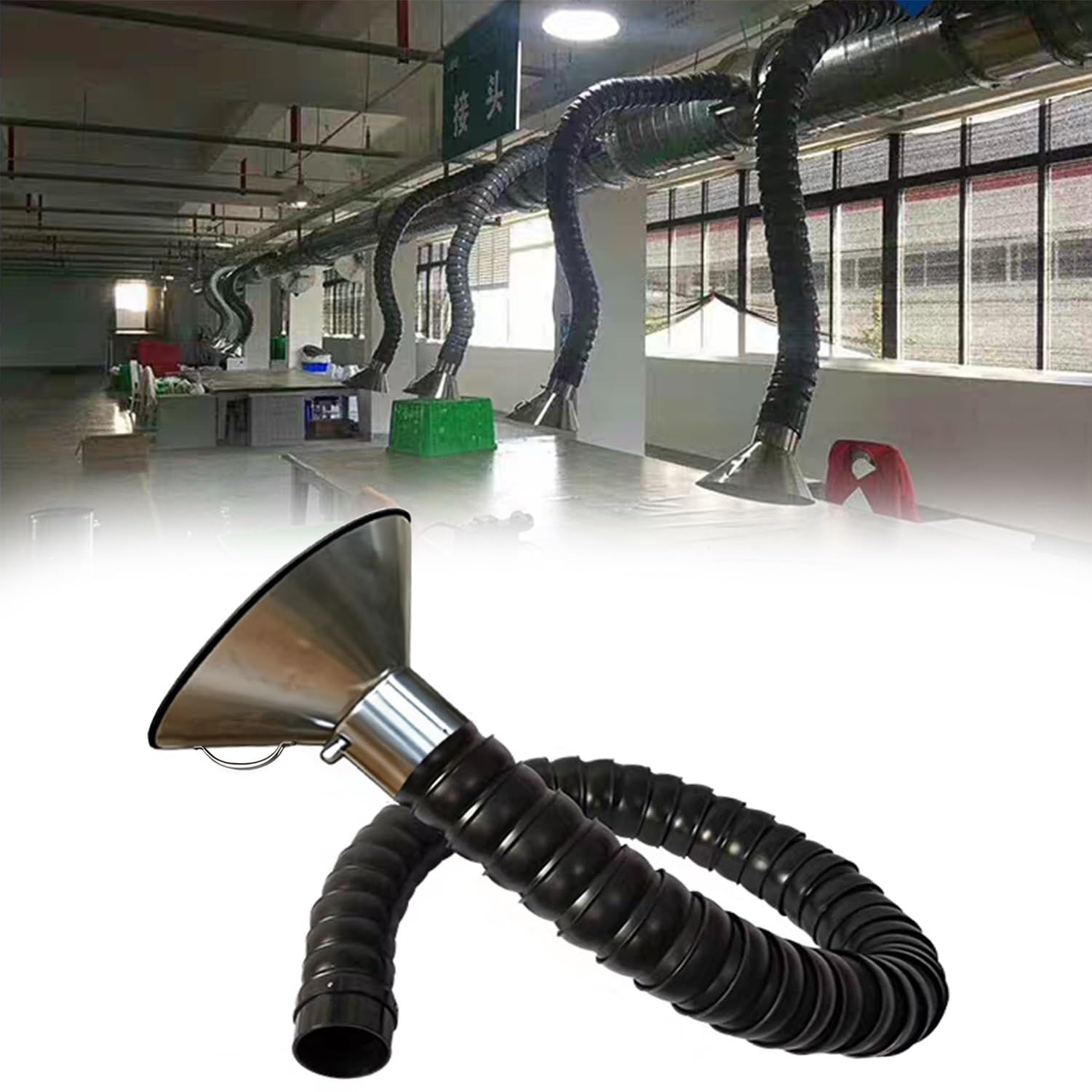 Tuyau d'aspiration de poussière et bras d'extraction fumée flexible pour atelier de soudure