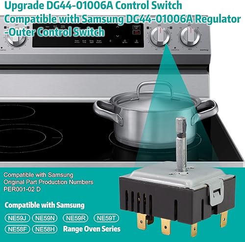 Miniatura 5 de Interruptor de Control de Actualización DG44-01006A Compatible con Samsung DG44-01006A Regulador de Estufa - Interruptor de Control Externo,