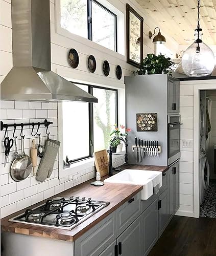 Miniatura 7 de Estante Gneiss magnético para especias incluye tarros hexagonales vacíos tapas magnéticas y etiquetas claras  estante colgante para especias tapa