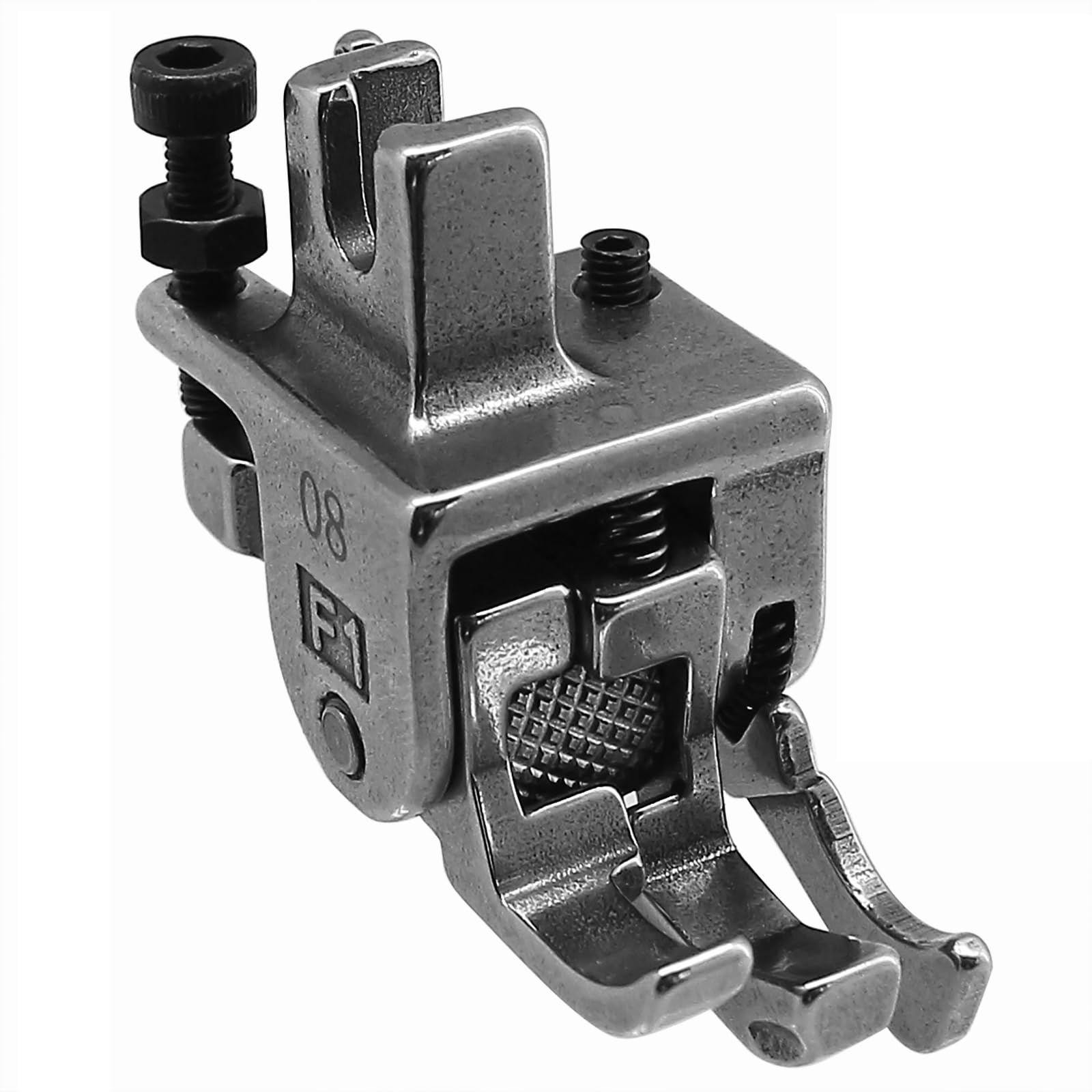 Pied presseur multifonction F1 en acier pour machine à coudre industrielle double ligne F-08