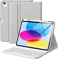 Vista 9 de MoKo Funda para iPad (A16) de 11ª generación con teclado de 11 pulgadas 2025, iPad de 10ª generación de 10.9 pulgadas con soporte para lápices
