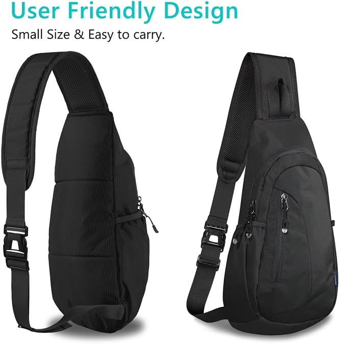 TITECOUGO Small Sling Bag, Lightweight Crossbody Backpack for Men Women Kids, Shoulder Bag for Sports and Outdoor