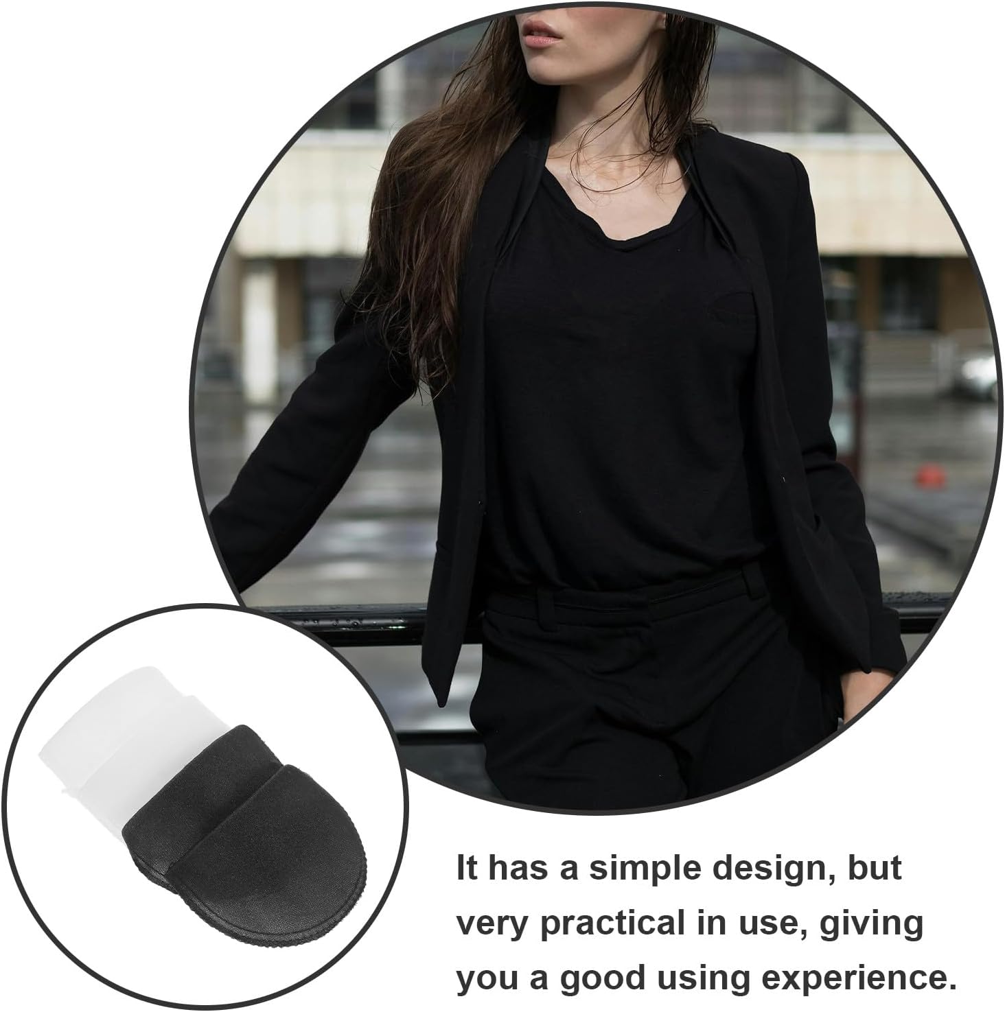 SEWACC 4 Pairs Anti-Skid Sponge Shoulder Pads for Suits and Coats Black and White Breathable Shoulder Cushion Inserts for Men and Women’s Blazers for Sewing Accessories