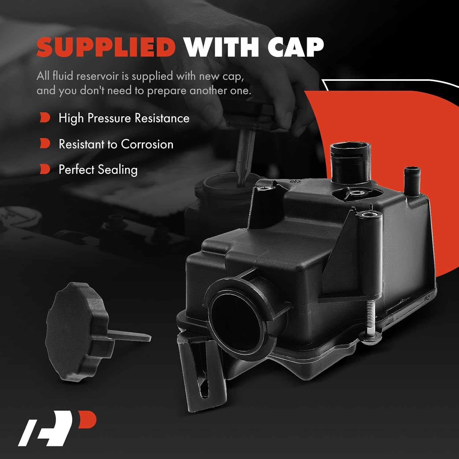 A-Premium Power Steering Reservoir/Tank with Cap Compatible with Mercedes-Benz GL450 2007-2012, GL550 2008-2012, G550 2009-2015, ML550 2008-2011, 4.7L 5.5L