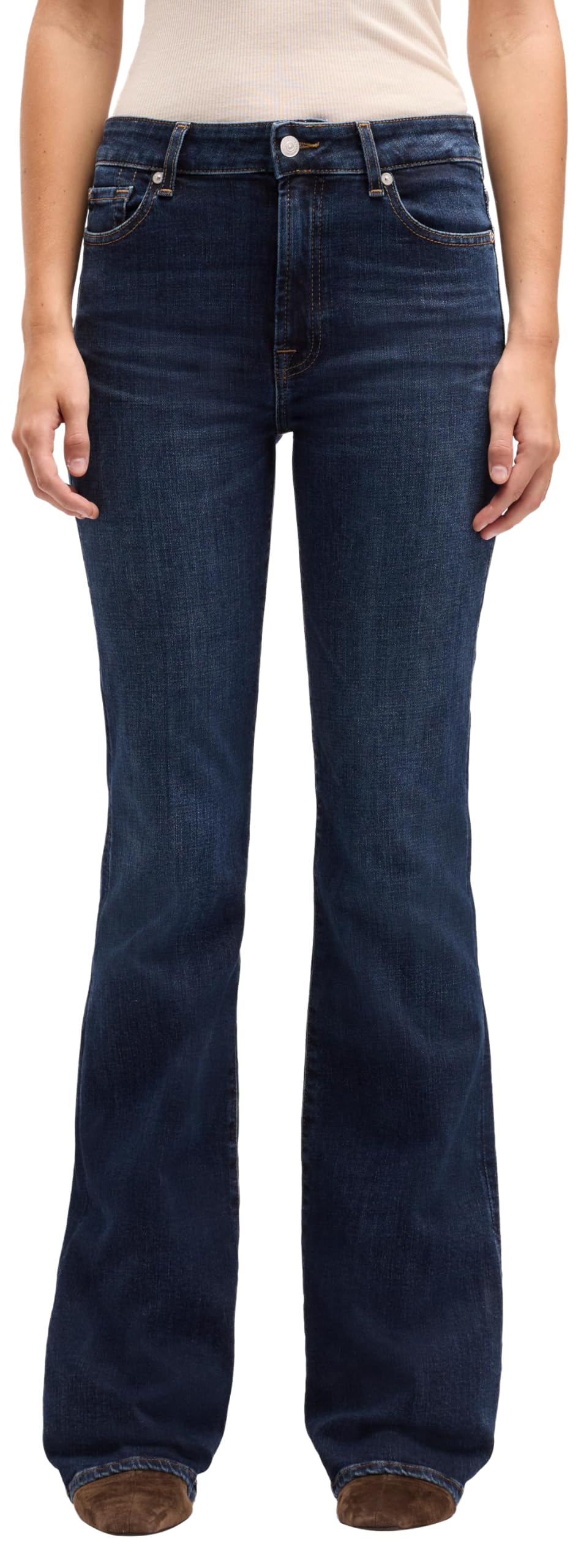 7 For All Mankind Women's The Leggy Bootcut Midnight Fade Jeans, Dark Blue, 49 De