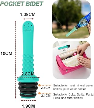 2PCS-Pack Portable Bidet Travel Bidets + Green Backpacking Bidet Camping Bidet Squirt Bottle for Hygiene Bathroom, with Waterproof Cap + Storage Bag,Perineal Bottle for Postpartum Care