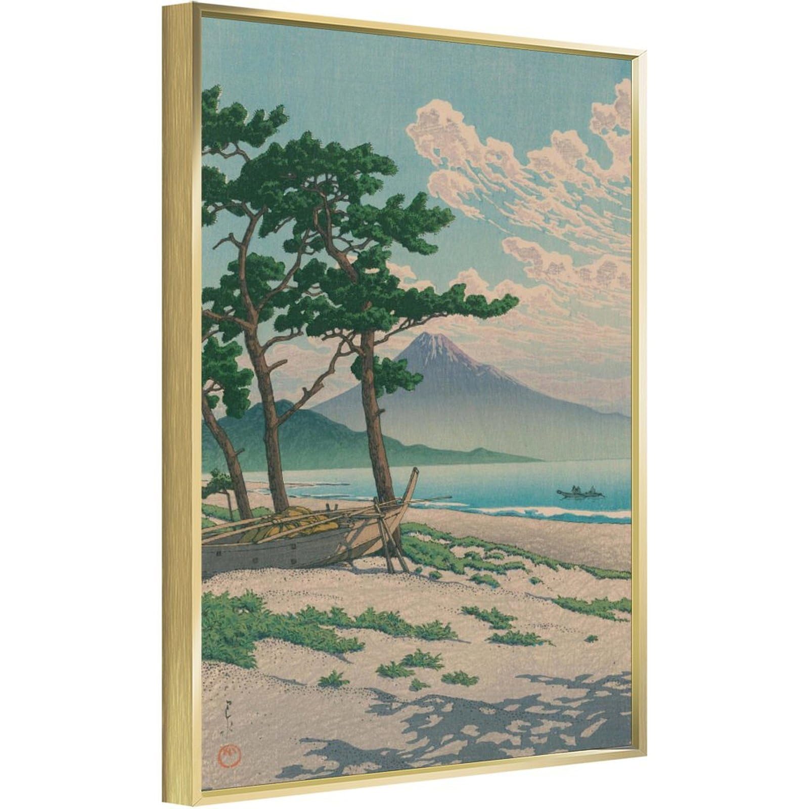 Vintage Japanese Woodblock Print, Kawase Hasui Art Print, Japanese Print, Vintage Japanese Poster Print Decorative Painting Canvas Wall Art Living Room Posters Bedroom Painting Ready to Hang Framed Go