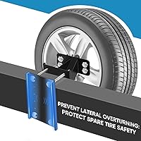 Vista 3 de Soporte de rueda de repuesto GADFISH, soporte de rueda de repuesto para remolque de barco, soporte de enganche resistente, se adapta a ruedas
