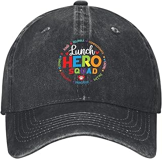 School Lunch Heros Squads Funny Lady Cafeterias Squads Workers Hat for Mens