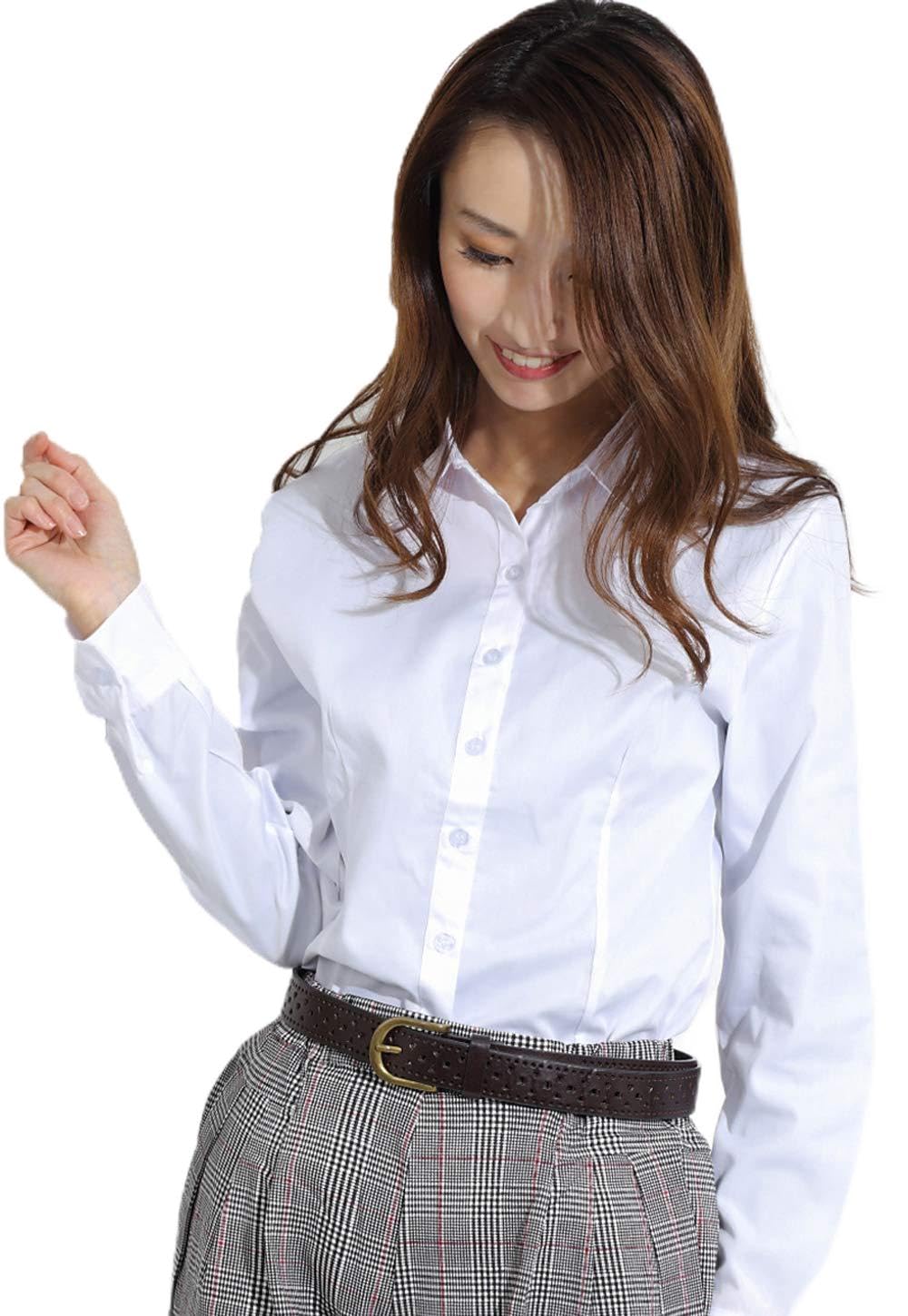 Amazon | [An.Shulla] 長袖 カッターシャツ ビッグサイズ （XS～8XL 白 