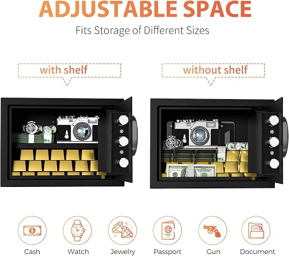 21L Steel Digital Keypad Safe for Home Office Cash Jewellery Docs