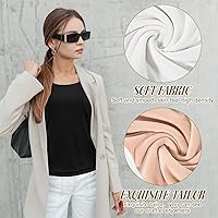 Vista 4 de Camiseta térmica sin mangas para mujer, ajuste holgado, talla grande, gruesa, cálida, sin mangas, con forro polar, ropa interior, capa base superior