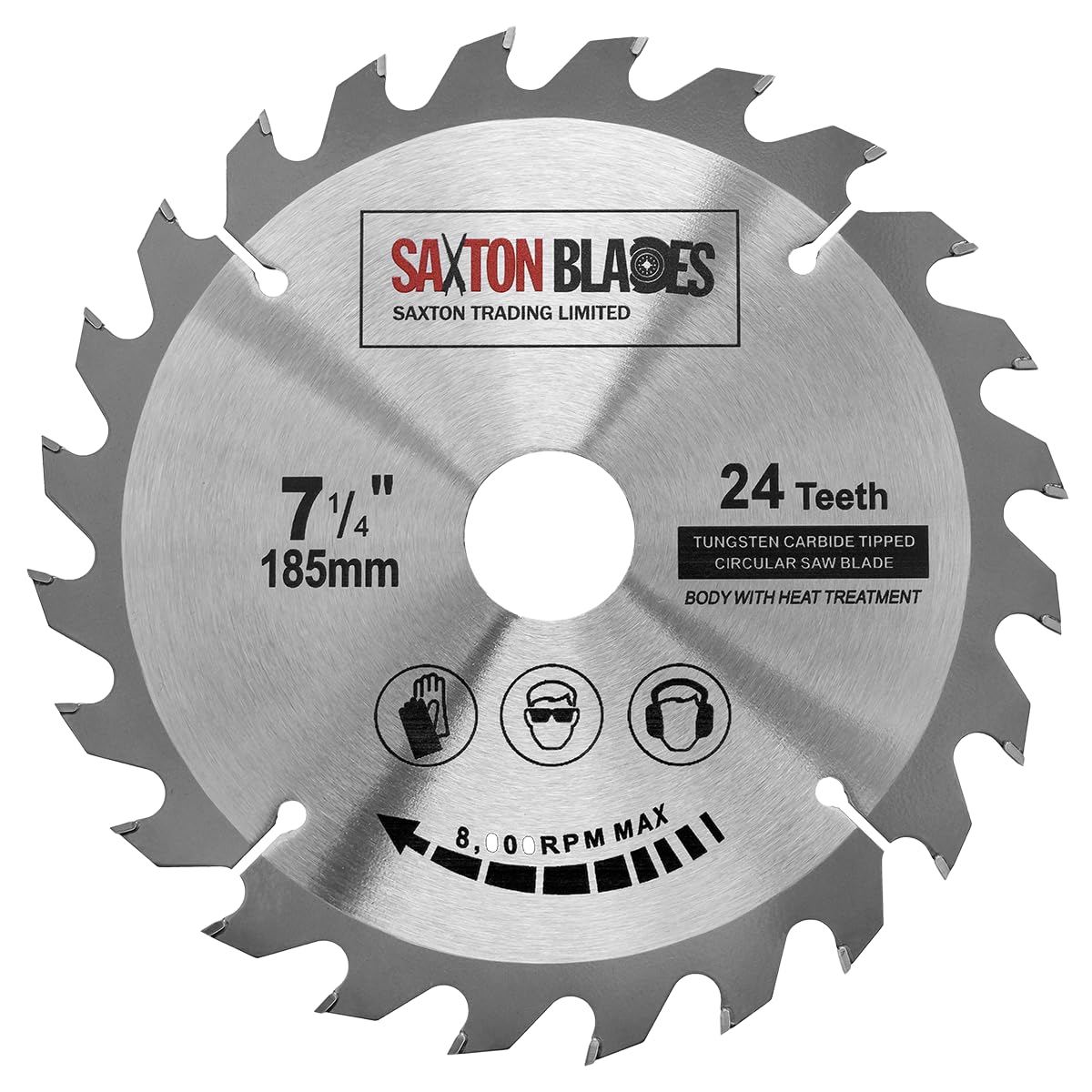 Saxton TCT Circular Wood Saw Blade 185mm x 30mm x 24T