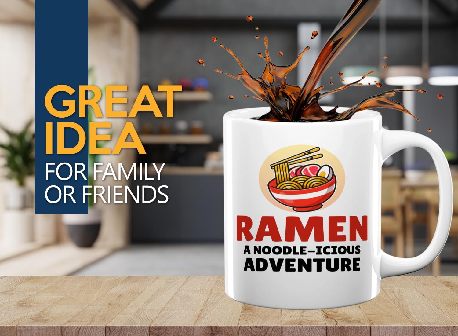 Ramen Lover Coffee Mug 11oz White -A Noodle-icious Adventure - Food Lovers chicken pumpkin vegan pantry spicy noodles image 2