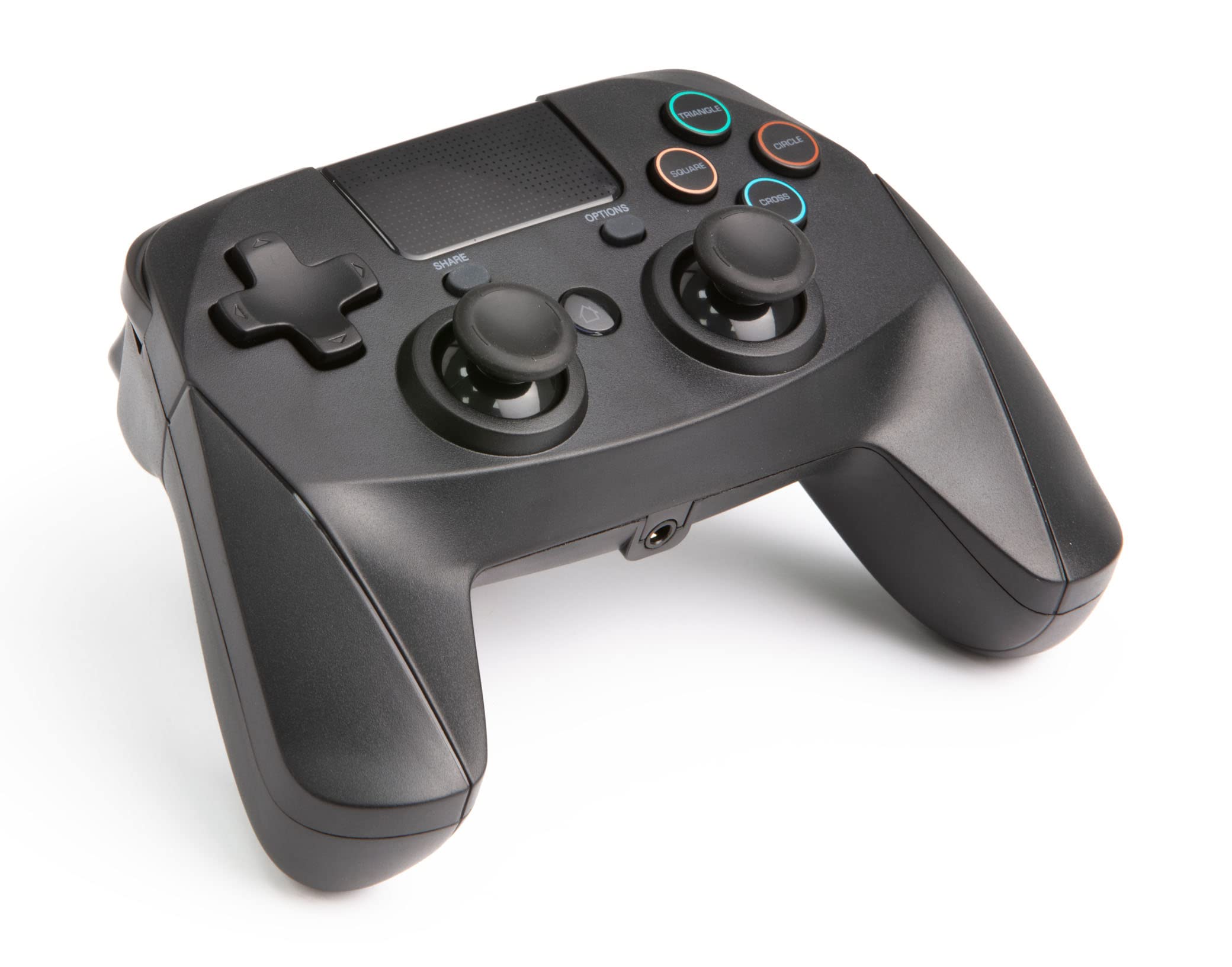 Snakebyte PS4 GAME:PAD 4S - Wireless bluetooth Controller for PlayStation 4 / PS4 Slim / Pro, analog dual joysticks, USB C Cable, PC compatible (Windows 7/8/10), 3.5mm headphone jack, touchpad, Black