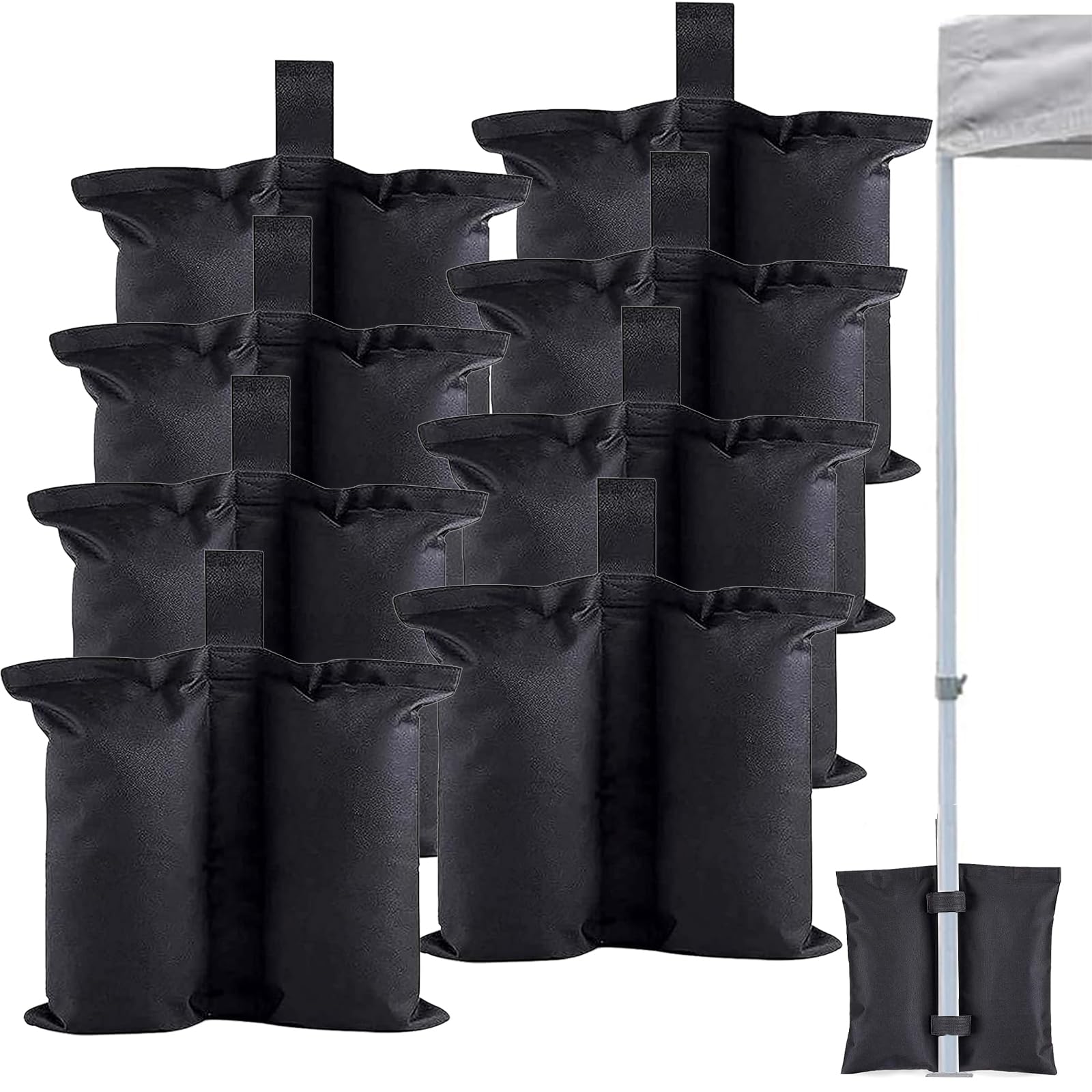 Woanger 6x Extra Große Zeltgewichte (Sandsäcke) – 600D Oxford, Je ~40x45x43 Cm, Für Pavillon & Baldachin