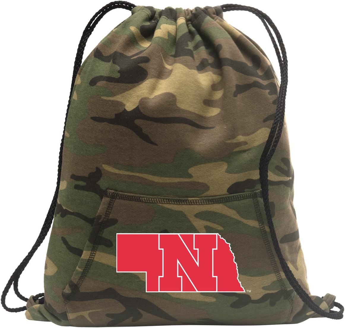 Broad Bay Camo Nebraska Cinch Bag COOL Hoody Cinch Backpack