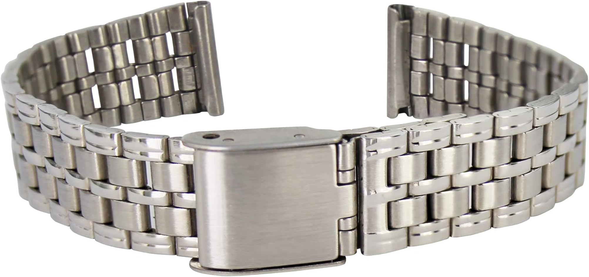 Stainless Steel Watch Strap with Brushed Silver Finish and 14 mm Strap