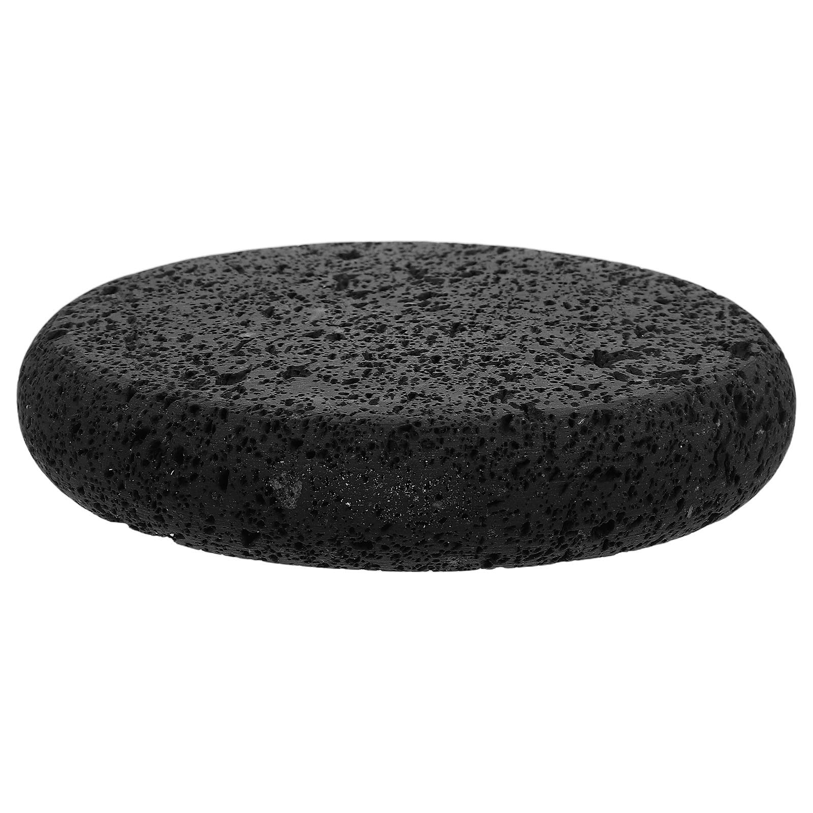 jojofuny Pietra per Grigliare in Pietra Lavica per Barbecue Coreano | Piatto 15cm, Ritenzione del Calore Elevata, Riscaldamento Uniforme per Verdure e Pesce