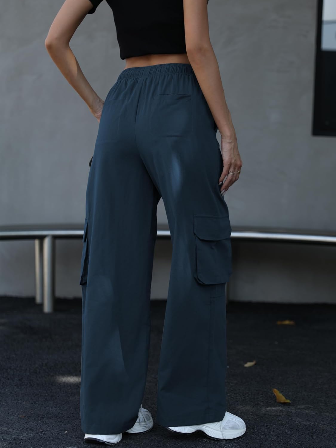 Cargo Pants Women High Waisted Baggy Y2K Straight Leg Pant Streetwear Parachute Pant with 7 Pockets - Image 4