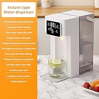 Vista 5 de Caldera eléctrica de agua caliente de 3 litros y dispensadores de calentador, hervidor de agua eléctrico portátil para encimera, bloqueo