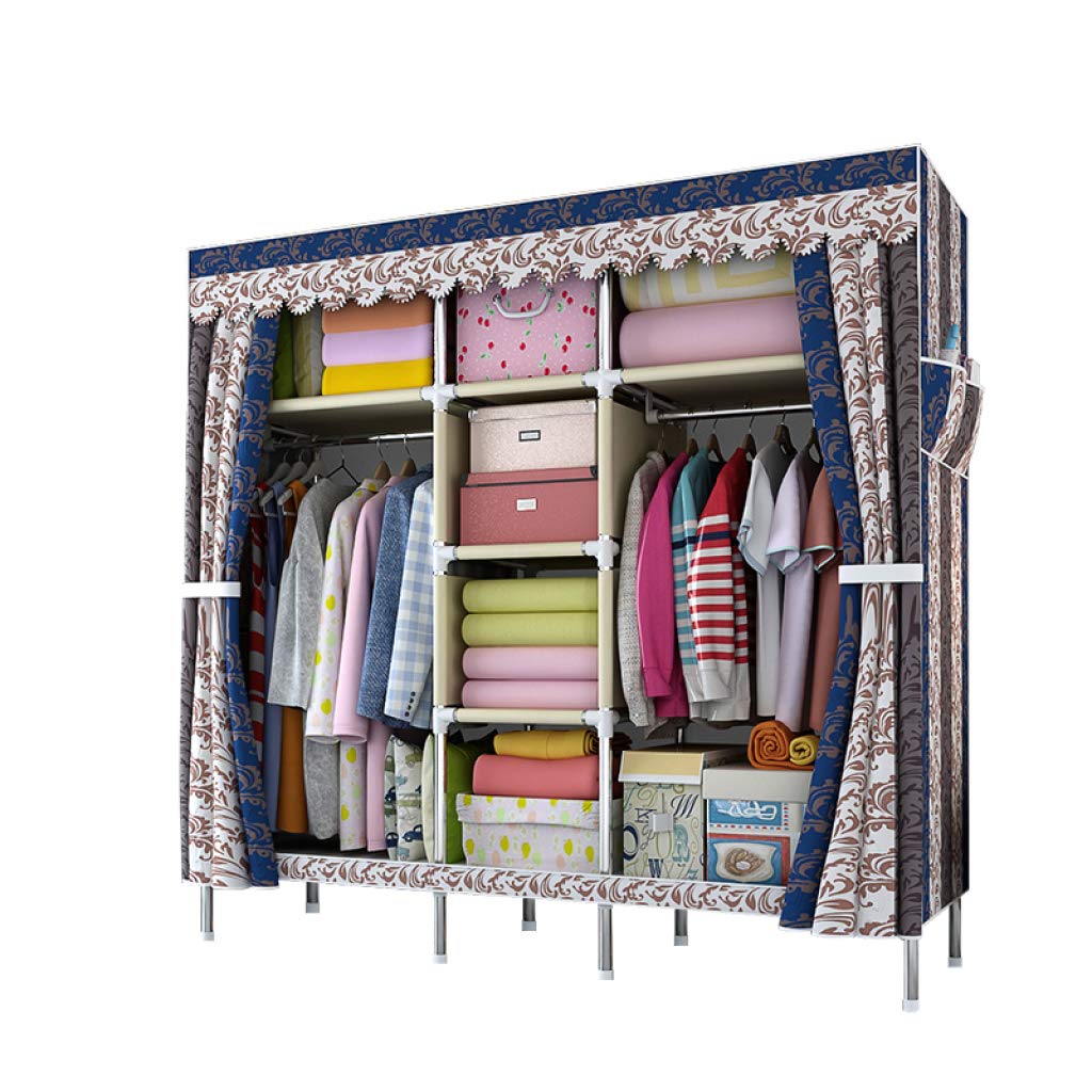 Penderie pliable en tissu non tissé avec support suspendu