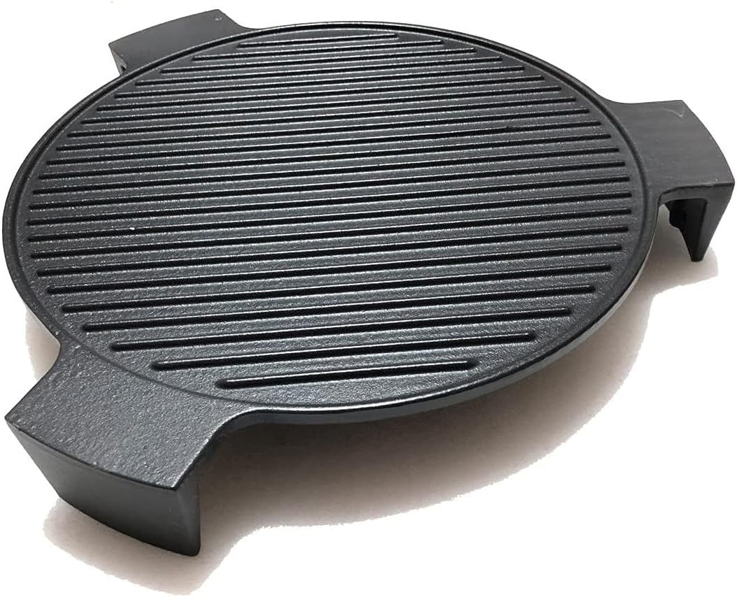 Cast Iron Plate Setter, Smoking Stone, Pizza Stone Replacement for 18" Large Big Green Egg Grill, 18" Kamado Grill, Chargriller 18" Akorn Kamado