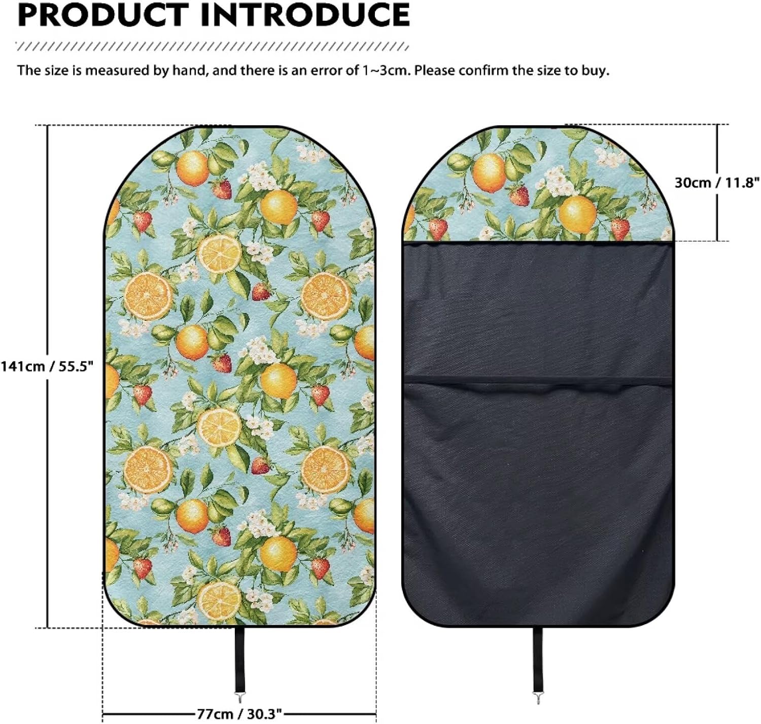 Car Seat Covers Universal Fit Waterproof Stain Resistant Auto Seat Cushion Non Slip Durable Bucket Seats Automotive Night Lemon Interior Protection Accessories for SUV Truck