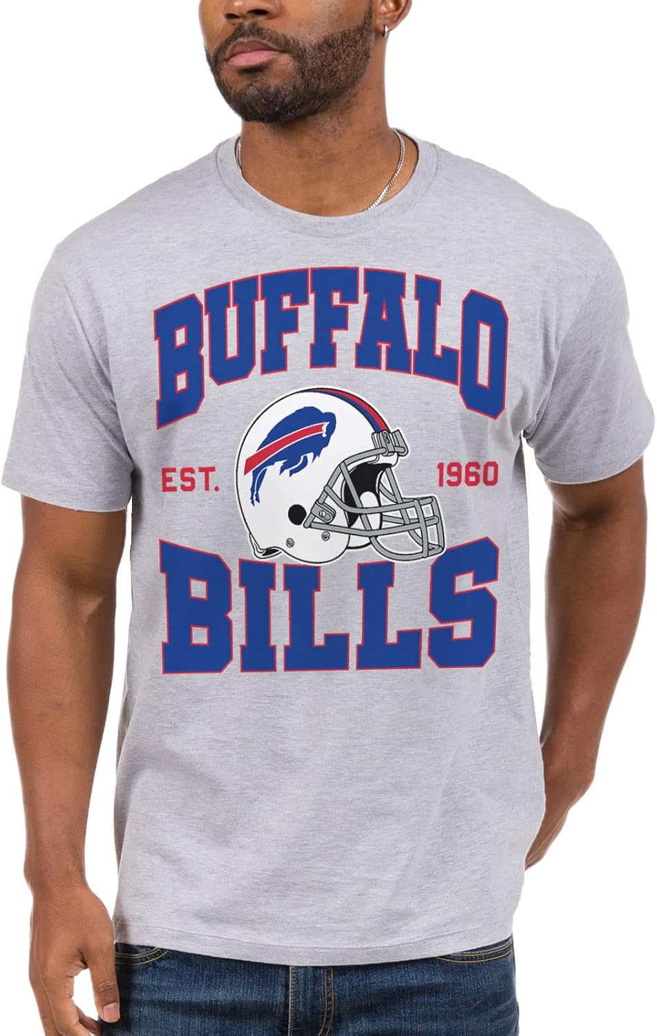 Junk Food Clothing x NFL - Team Helmet - Short Sleeve Fan Shirt for Men and Women - Officially Licensed NFL Apparel - Grey : Sports & Outdoors
