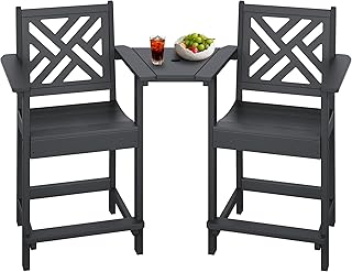 HDPE Outdoor Adirondack Bar Chairs Set of 2,Tall Adirondack Chairs with ...
