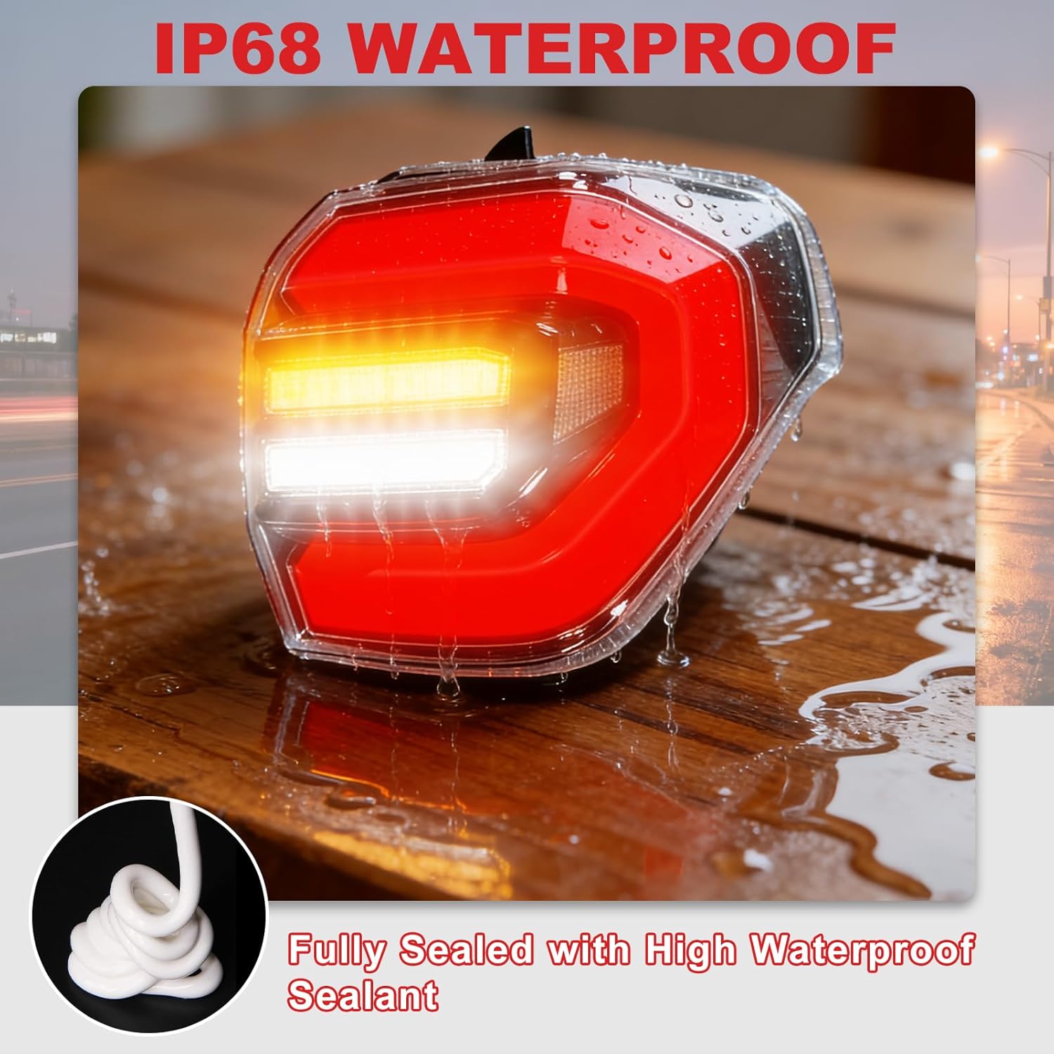 Led Rear Tail Lights Assembly Fit for Toyota 4Runner Sport TrdPro Off-Road 5th gen 2010-2024 Lamps Brake Turn Signal Light Accessories